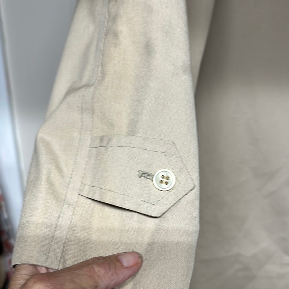 LONDON FOG MAINCOAT EDITION BEIGE ALL WEATHER TRENCH COAT 14 REG 44" LONG - Picture 7 of 12